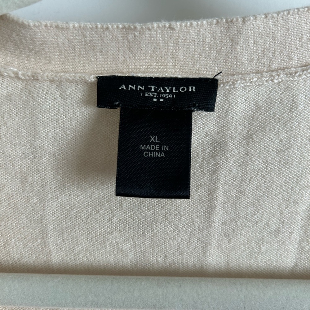 Ann Taylor Cream Cardigan